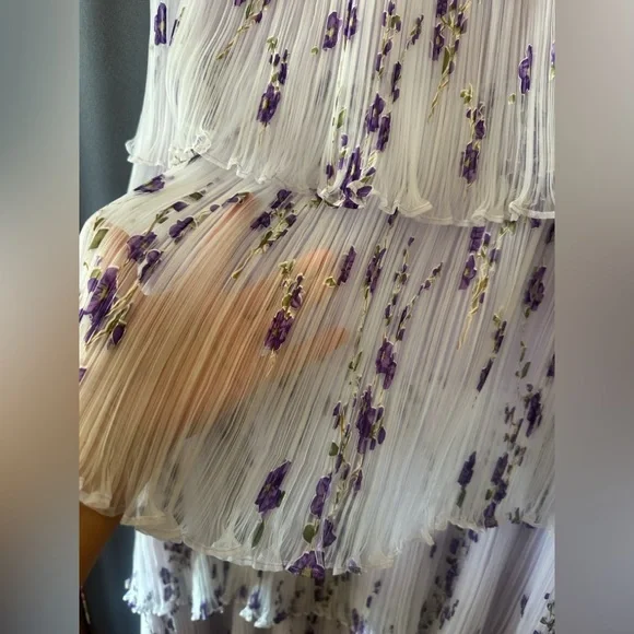 Dress the Population Lavender Floral Strapless Maxi Dress - Picture 8 of 11